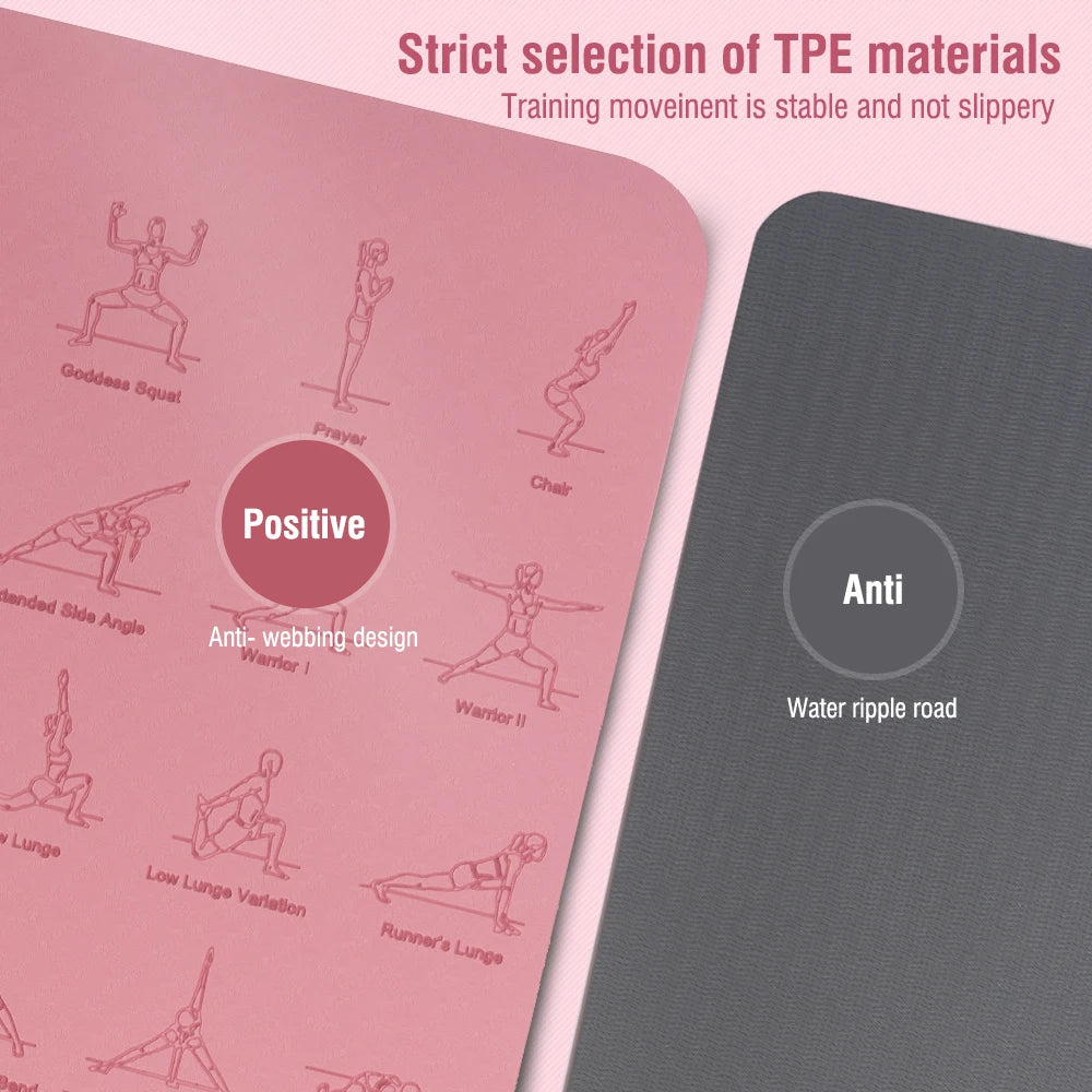 Yoga Mat Non-Slip for Fitness & Pilates - Eco-Friendly