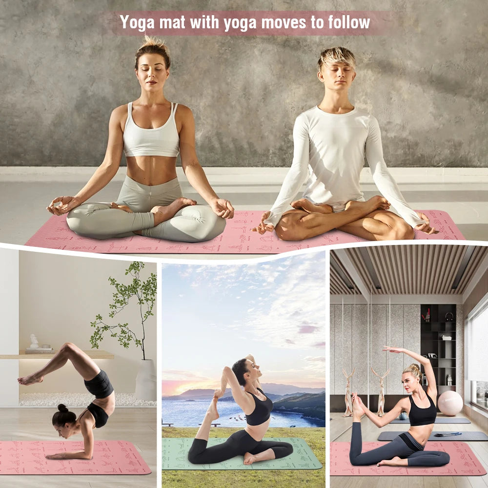 Yoga Mat Non-Slip for Fitness & Pilates - Eco-Friendly