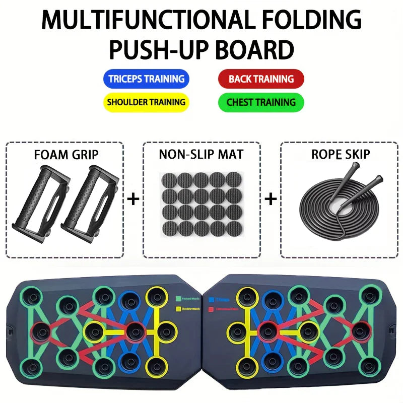 Push-Up Board Set Foldablewith Handles. Portable Full-Body Workout