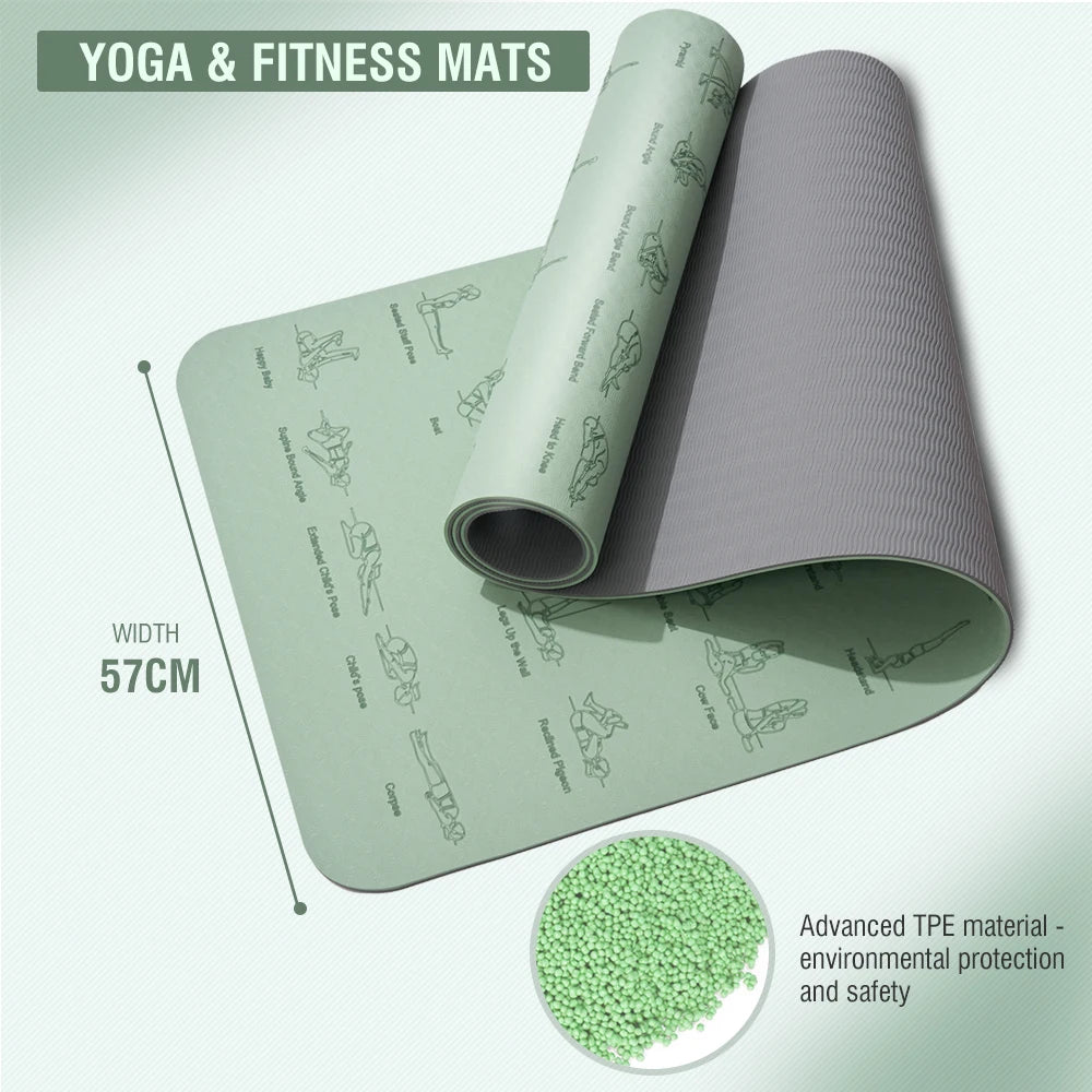 Yoga Mat Non-Slip for Fitness & Pilates - Eco-Friendly