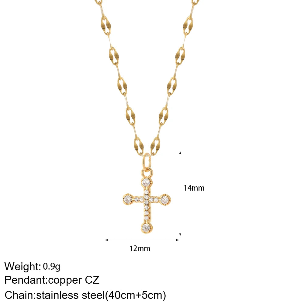 Gold Cross Pendant Necklace Selections