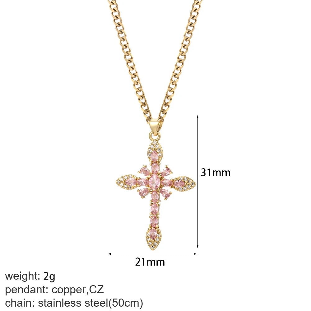 Gold Cross Pendant Necklace Selections