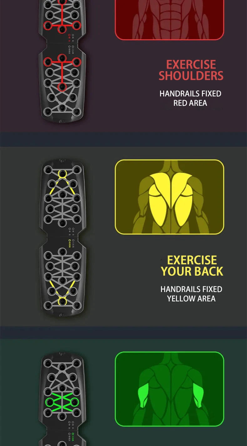 Push-Up Board Set Foldablewith Handles. Portable Full-Body Workout