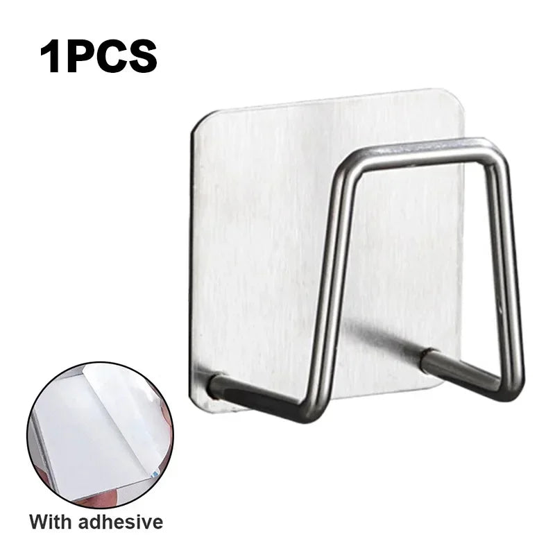 Sponge Holder, Stainless Steel Self-Adhesive Kitchen Organiser
