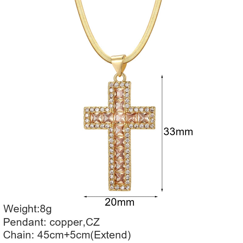 Gold Cross Pendant Necklace Selections