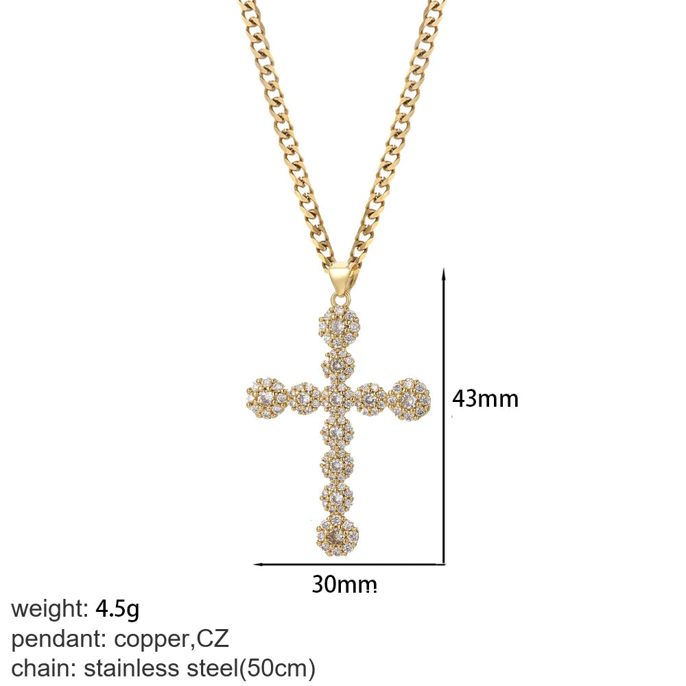 Gold Cross Pendant Necklace Selections
