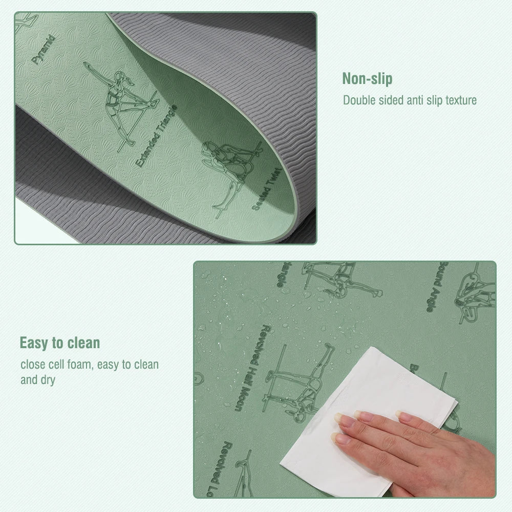 Yoga Mat Non-Slip for Fitness & Pilates - Eco-Friendly