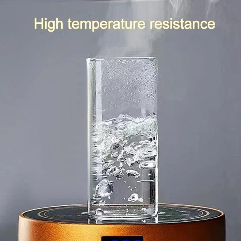 Heat-Resistant Glass Cup with Lid & Straw for Hot/Cold Drinks