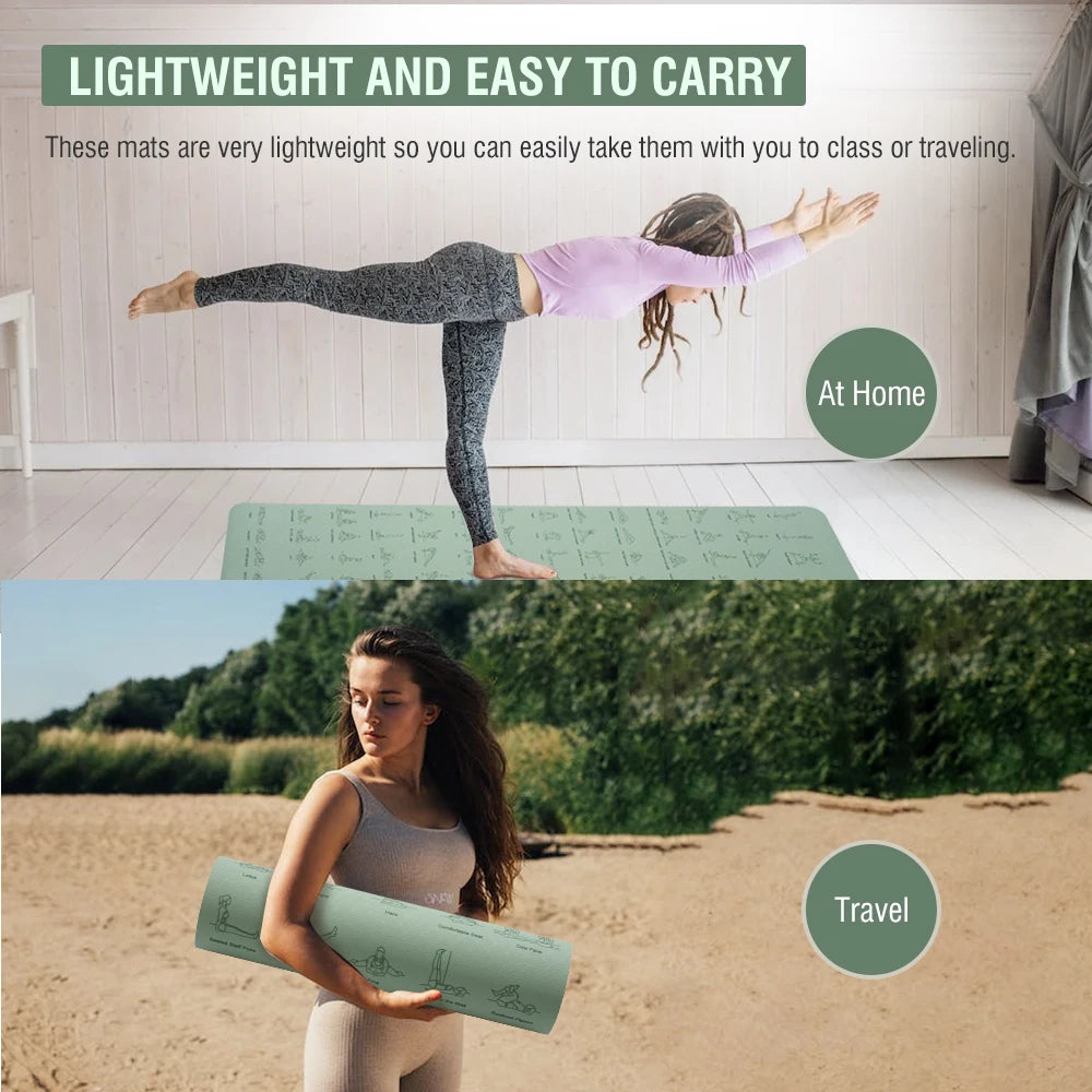 Yoga Mat Non-Slip for Fitness & Pilates - Eco-Friendly