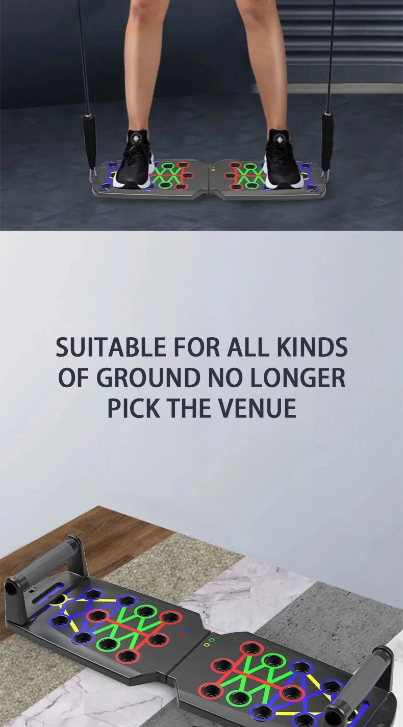 Push-Up Board Set Foldablewith Handles. Portable Full-Body Workout