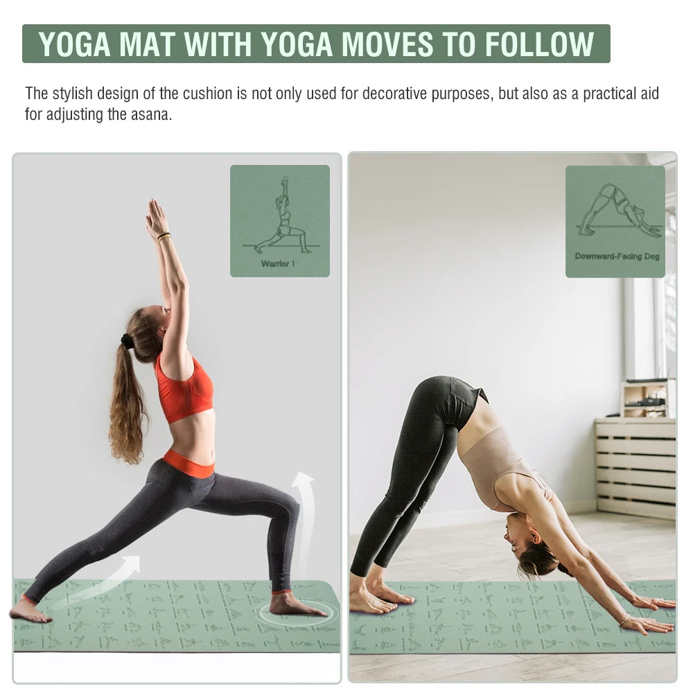 Yoga Mat Non-Slip for Fitness & Pilates - Eco-Friendly
