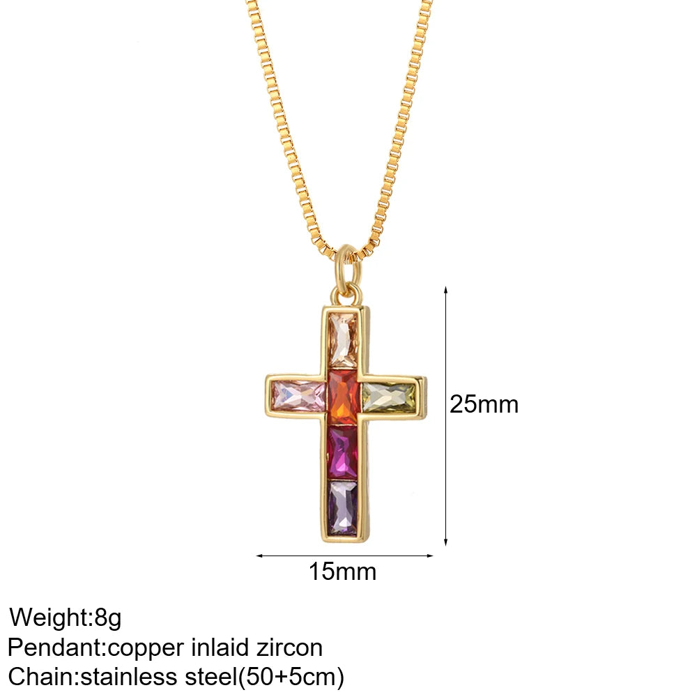 Gold Cross Pendant Necklace Selections