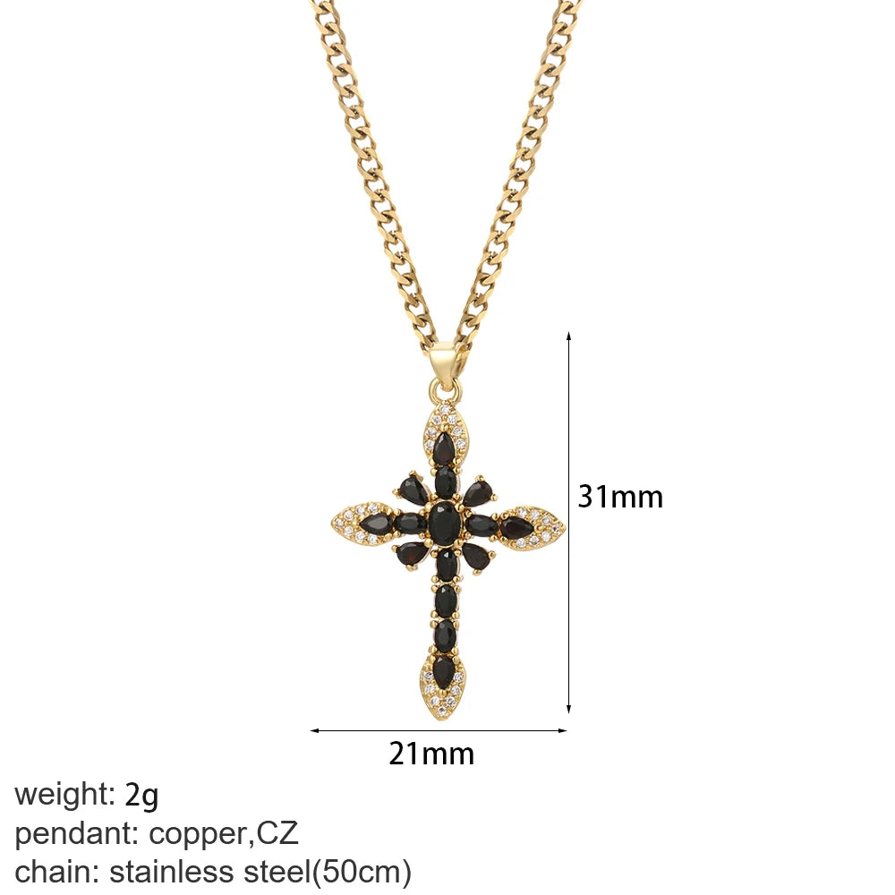 Gold Cross Pendant Necklace Selections