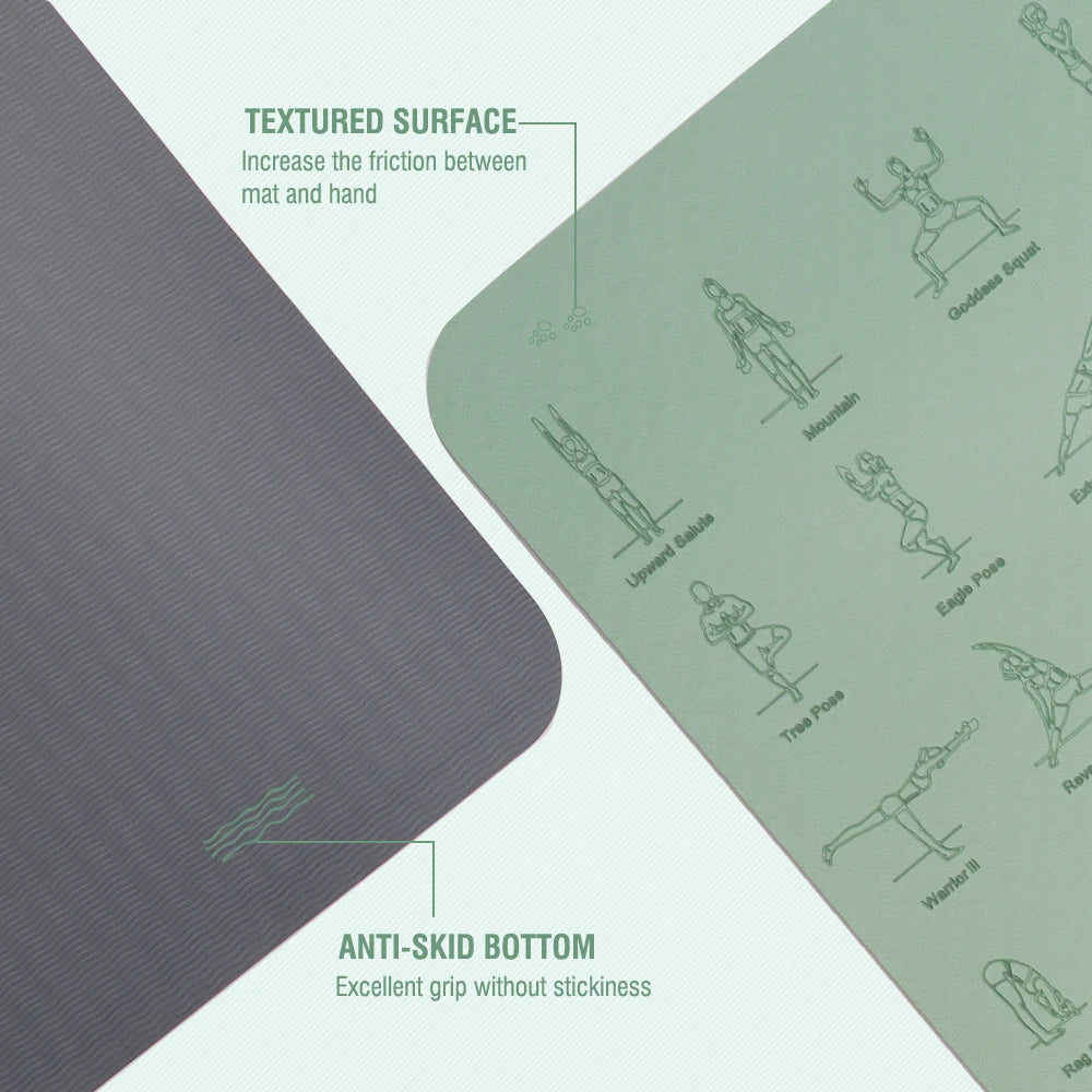 Yoga Mat Non-Slip for Fitness & Pilates - Eco-Friendly