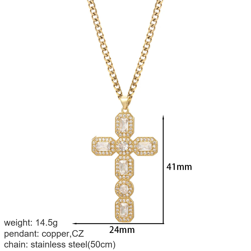 Gold Cross Pendant Necklace Selections