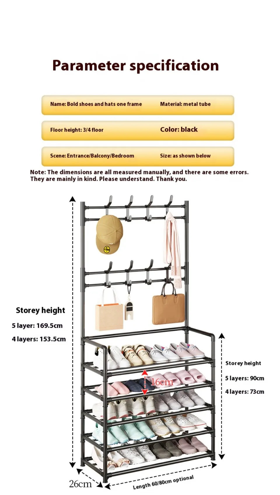 Multi-Layer Shoe & Hat Rack. Home Organiser