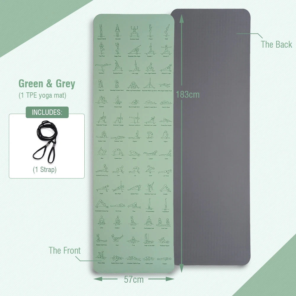 Yoga Mat Non-Slip for Fitness & Pilates - Eco-Friendly