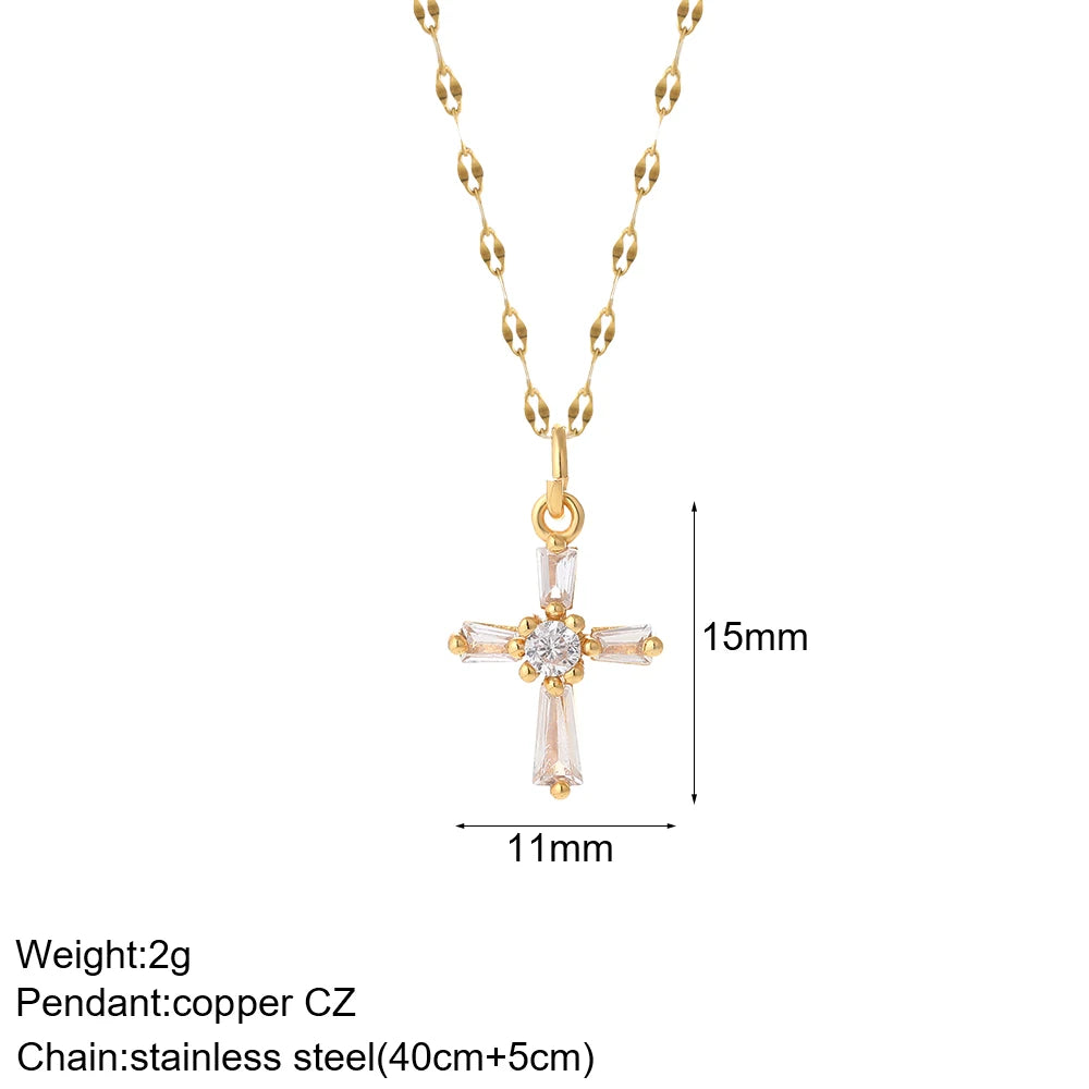 Gold Cross Pendant Necklace Selections