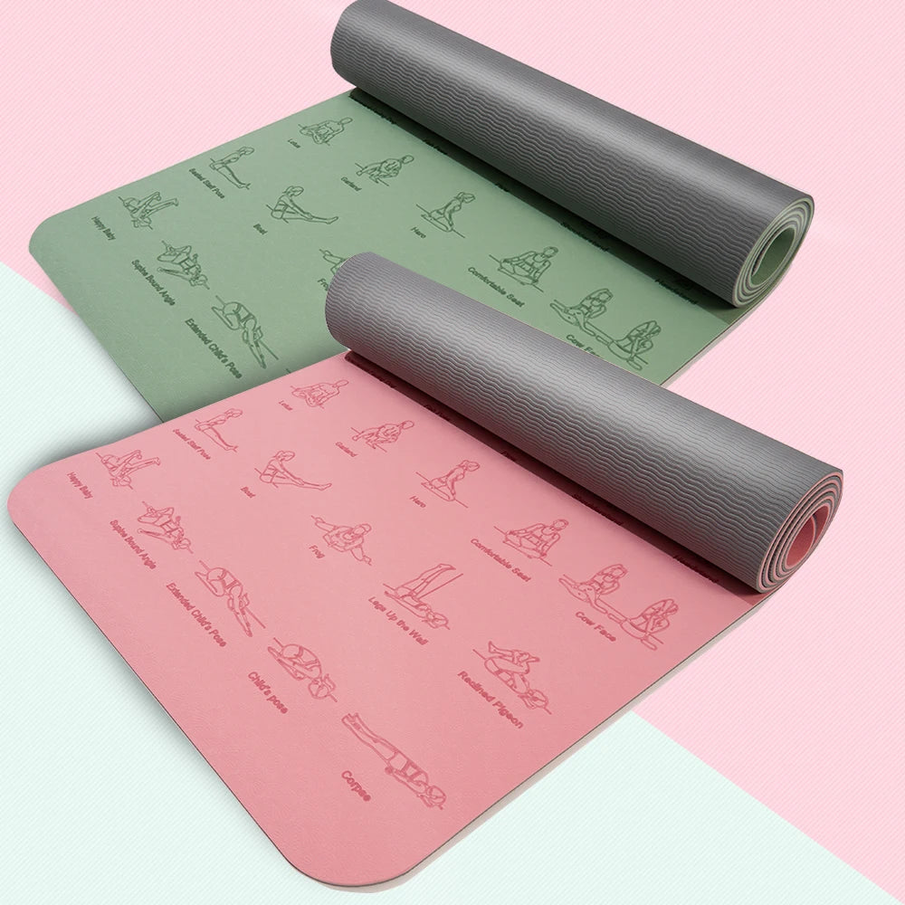 Yoga Mat Non-Slip for Fitness & Pilates - Eco-Friendly