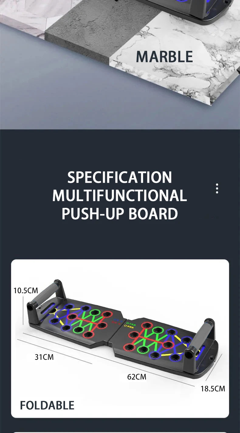 Push-Up Board Set Foldablewith Handles. Portable Full-Body Workout