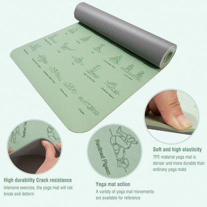 Yoga Mat Non-Slip for Fitness & Pilates - Eco-Friendly