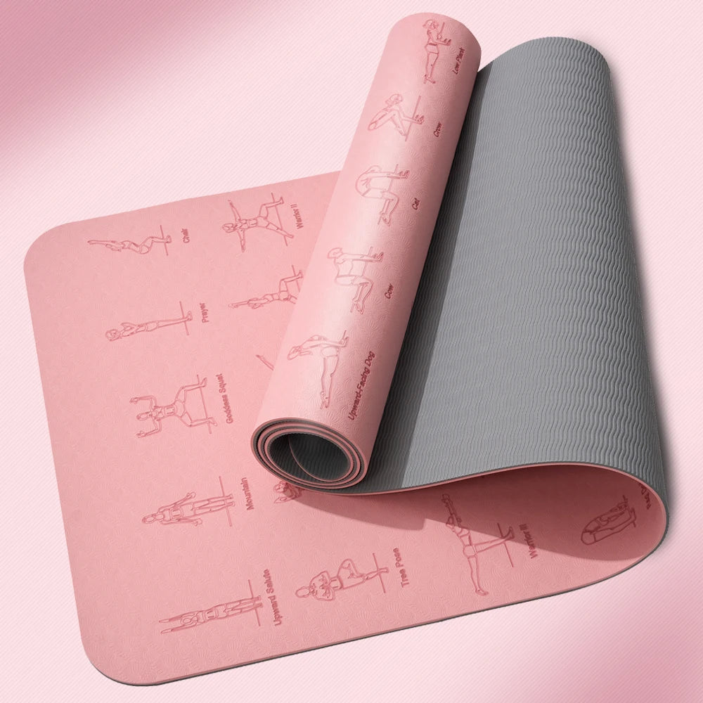 Yoga Mat Non-Slip for Fitness & Pilates - Eco-Friendly