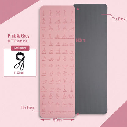 Yoga Mat Non-Slip for Fitness & Pilates - Eco-Friendly