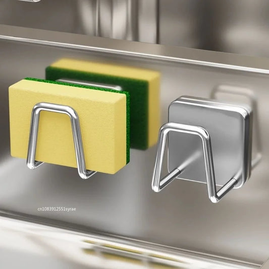 Sponge Holder, Stainless Steel Self-Adhesive Kitchen Organiser
