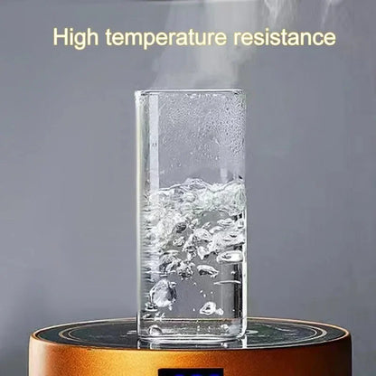 Heat-Resistant Glass Cup with Lid & Straw for Hot/Cold Drinks