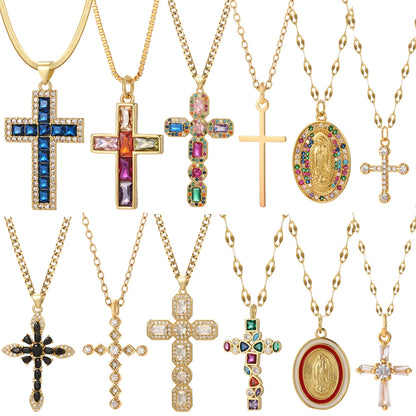 Gold Cross Pendant Necklace Selections
