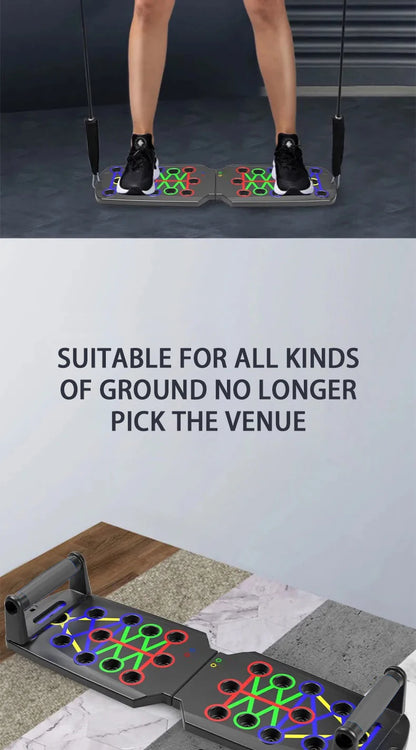 Push-Up Board Set Foldablewith Handles. Portable Full-Body Workout
