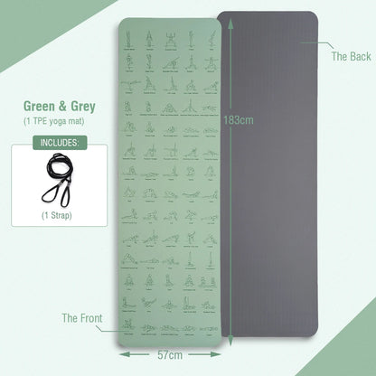 Yoga Mat Non-Slip for Fitness & Pilates - Eco-Friendly