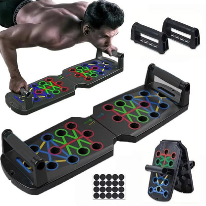 Push-Up Board Set Foldablewith Handles. Portable Full-Body Workout